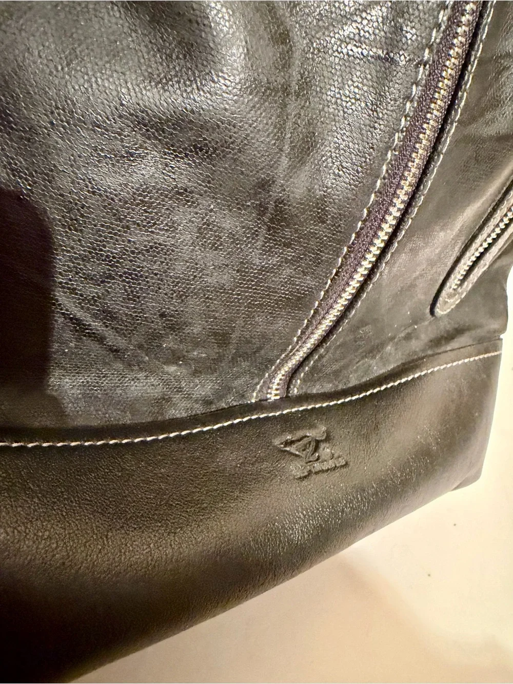 Septwolves Genuine Leather Waterproof Backpack 22x12x6